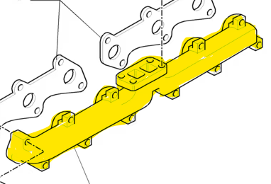 87802374 MANIFOLD, EXHAUST