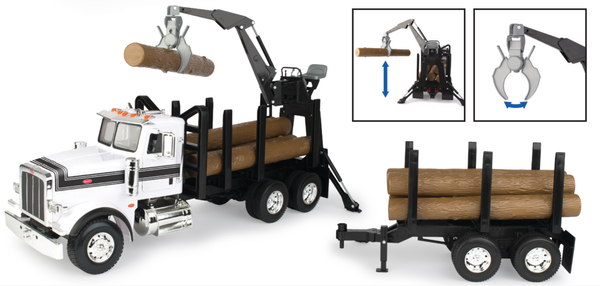 ZFN46720 1:16 Peterbilt™ 367 Logging Truck Toy with Trailer and Logs