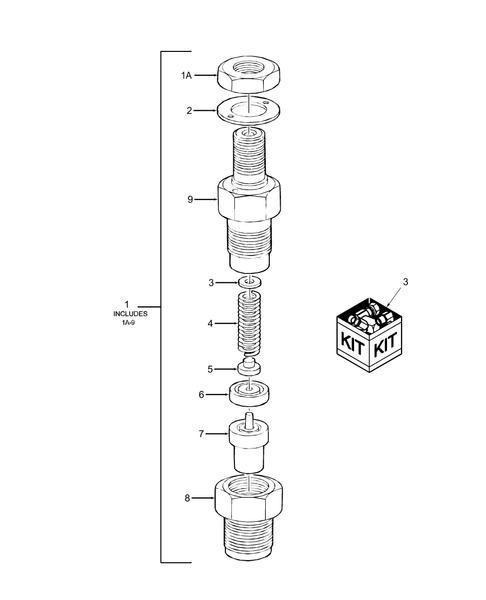 Diagram of all the parts for the TC55DA-01.10.02 - FUEL INJECTOR at BRIM:Parts.