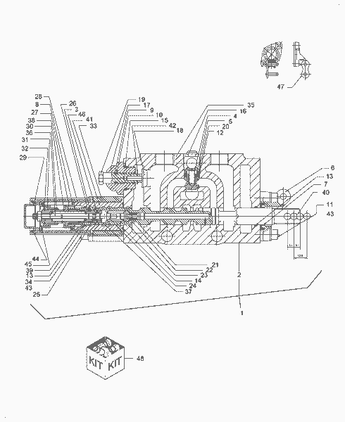 Diagram of all the parts for the TC55DA-07.09.01 - 4 POSITION FLOAT & DETENT VALVE - 719940046 at BRIM:Parts.