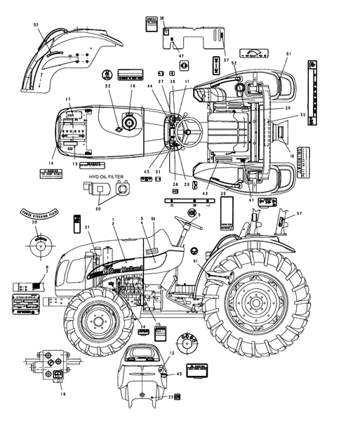 Diagram of all the parts for the TC55DA-08.05 - DECALS at BRIM:Parts.