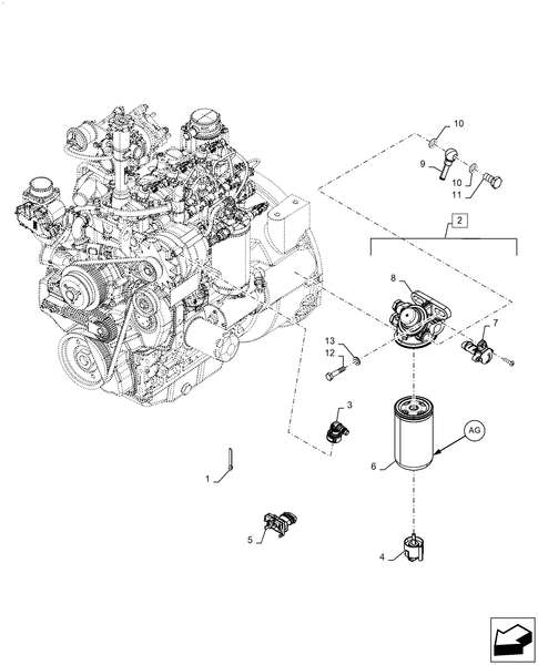 Workmaster 60 - FILTER, ENGINE, PRE-FUEL