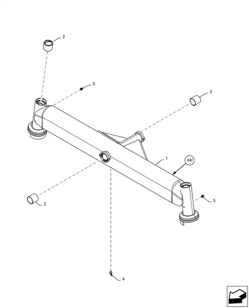 Workmaster 60-25.400.AM[05] - FRONT AXLE, FIXED, STEERING, POWER