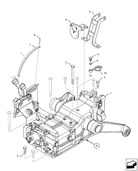 Workmaster 60 - HYDRAULIC LIFT, ASSY, GROUP, 500CC W/ FCV & RVO