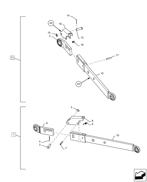 Workmaster 60 - TELESCOPIC, LINK, ASSY, LIFT