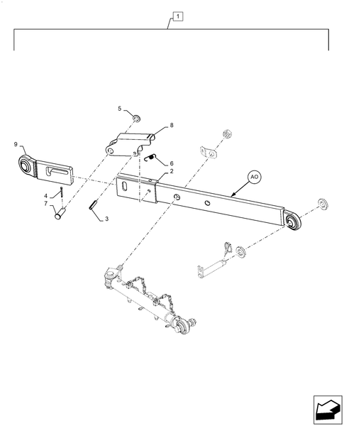 Workmaster 60 - ASSY, TELESCOPIC, LOWER, RH, LINK
