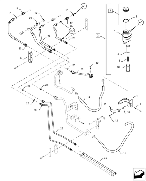 Workmaster 60 - HYDRAULIC, STEERING, LINES