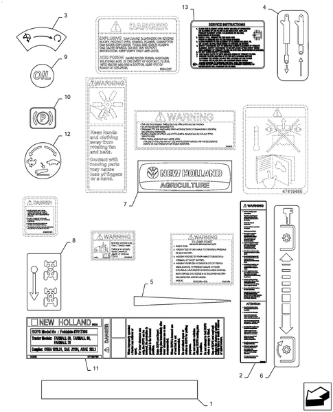 Workmaster 60 - DECAL, INSTRUCTION