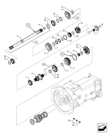 Workmaster 60 - TRANSMISSION, GEAR SET, SYNCHROMESH
