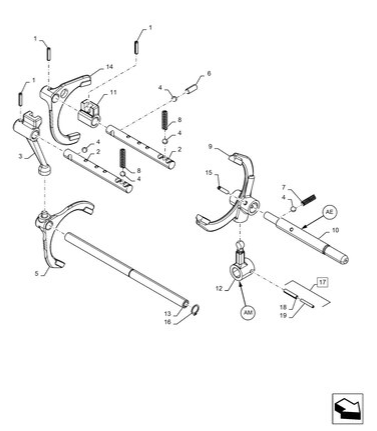 Workmaster 60-21.140.AE[04] - TRANSMISSION, GEAR SHAFT, 8X8 SYNCHRO