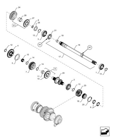 Workmaster 60 - SHAFT, TRANSMISSION GEAR AND BEARINGS