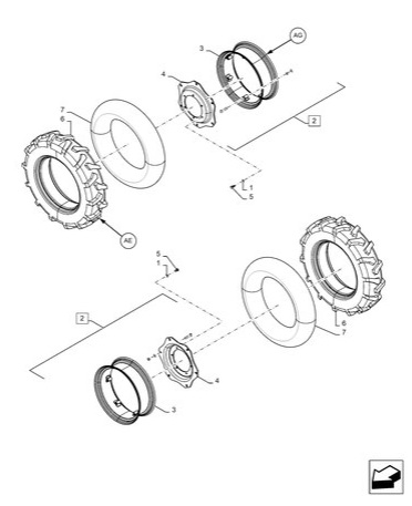 Workmaster 60 - FRONT, WHEEL ASSY