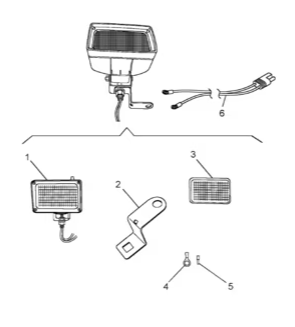 Workmaster 60 - REAR, WORK LAMP