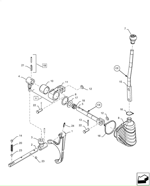 Workmaster 60-21.130.AZ[07] - EXTERNAL CONTROL, CENTRAL REDUCTION GEAR, 2WD