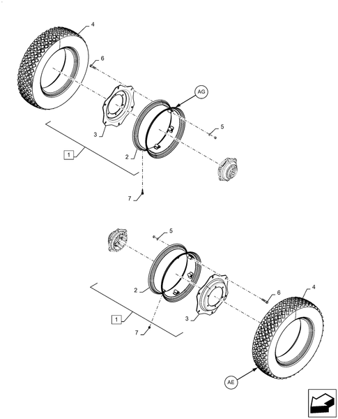 Workmaster 70-44.511.AE[15] - VAR - 881247122, FRONT, WHEEL, ASSY, 4WD ; (Var) 881247122