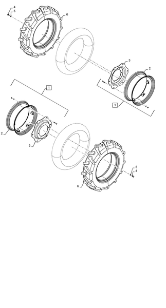 Workmaster 70-44.511.AE[12] - WHEELS,  TYRE ASSY