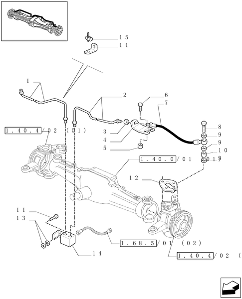TM120-1.40.4/13[02] - (VAR.452) 4WD FRONT AXLE WITH BRAKES FOR TERRALOCK - BRAKES