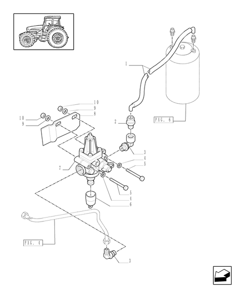 TM120-1.68.6/03[05] - (VAR.385/2) TRAILER AIR BRAKE ITALY - PRESSURE ADJUSTMENT VALVE