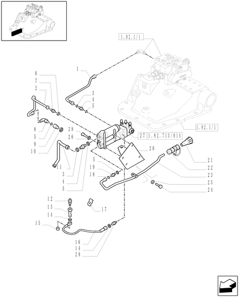 TM120-1.82.713 - (VAR.371) TRAILER BRAKE VALVE FOR OPEN CENTRE