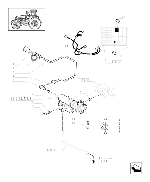 TM120-1.82.713/03[01] - (VAR.414) TRAILER BRAKE VALVE FOR LOAD SENSING CLOSED CENTRE (CCLS)