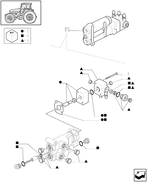 TM120-1.82.713/01A - TRAILER BRAKE BREAKDOWN VALVE FOR OPEN CENTRE - BREAKDOWN
