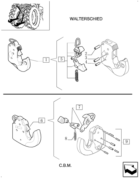 TM120-1.89.6/  A - END ASSEMBLY - BREAKDOWN (P/N 5176738 & 5189332)
