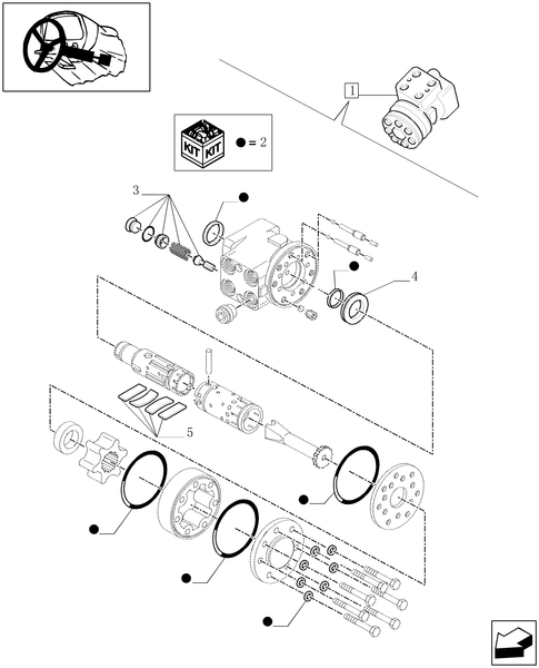 TM120-1.95.5/  B - HYDRAULIC STEERING - BREAKDOWN