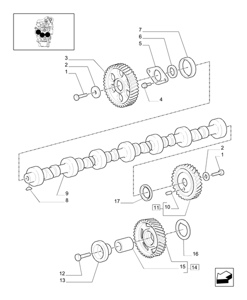 TM140-0.12.0 - DRIVE-GEARING TAPPETS AND PUSHRODS
