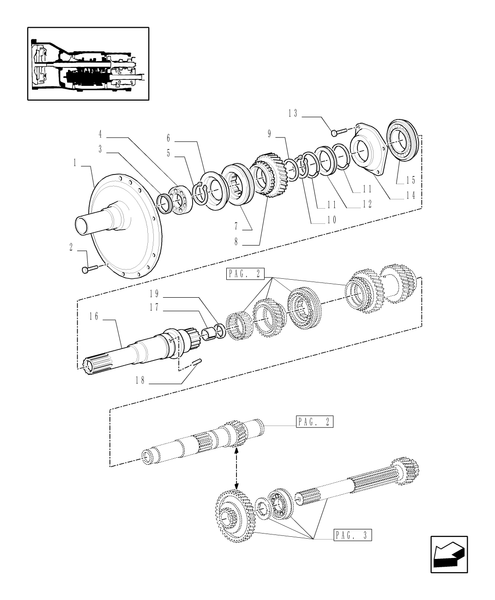 TM140-1.28.1[01] - 20X16 MECHANICAL GEAR BOX (40 KM/H) / TRANSMISSION GEARS
