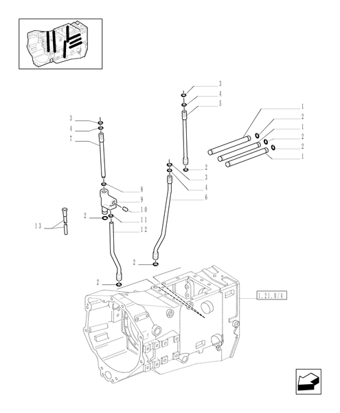 TM140-1.29.6/02[03] - (VAR.281) FULL POWER-SHIFT TRANS. 18X6 (40 KPH-4WD) AND 17X6 (30 KPH) - HYDRAULIC GEARBOX CONTROL