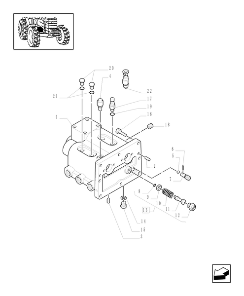 TM140-1.32.2/01[01] - MECHANICAL GEAR BOX 20X16 (40 KM/H) / INTERNAL SHIFTING CONTROLS