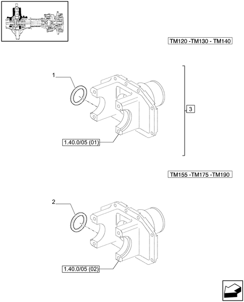 TM140-1.40.0/05[03] - 4WD FRONT AXLE - SUPPORT