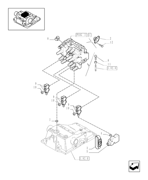 TM140-1.82.7/17[01] - (VAR.170) 3-CONTROL VALVE UNIT - EXTRA EXTERNAL CONTROL VALVES AND PIPES - C5504