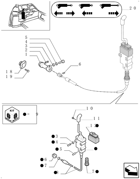 TM140-1.96.2/14 - DISTRIBUTOR W/3 VALVES - W/MECH. TRANS. 20X16 - CONTROL