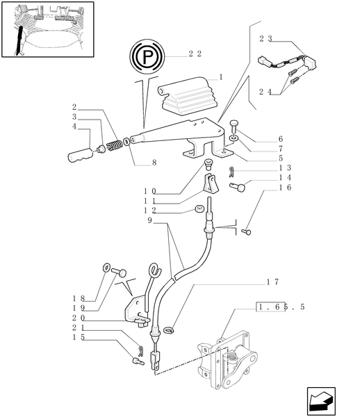 TM140-1.95.1 - HANDBRAKE CONTROL
