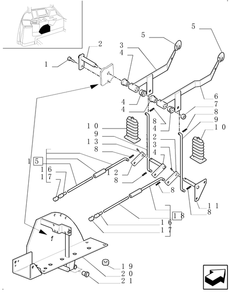 TM140-1.96.1/01[02] - MECHANICAL GEAR BOX 20X16 (40 KM/H) /MECHANICALLY CONTROLLED HYDRAULIC LIFT (OPEN CENTRE)