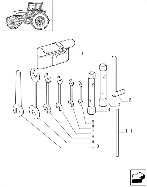 TM140-1.99.2 - (VAR.996) SET OF TOOLS