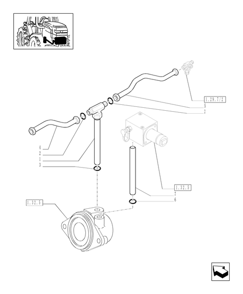 TM175-1.29.7/03 - (VAR.147/1) FULL POWER SHIFT GEAR CHANGE 19X6 (50 KM/H) - GEAR CHANGE LUBRICATION PIPES