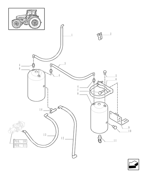 TM175-1.68.6/03[06] - (VAR.385/2) TRAILER AIR BRAKE ITALY - AIR TANK AND PIPES