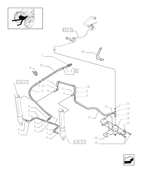 TM175-1.80.5[07] - (VAR.780-781) LIFT AND FRONT PTO (6 - 21 SPLINES) CCLS - BATTERY AND PIPES