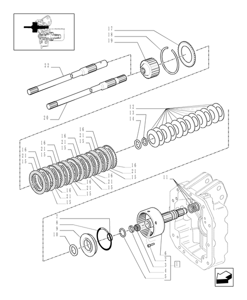 TM175-1.80.7/07 - (VAR.147/1) FULL POWER SHIFT GEAR CHANGE 19X6 (50 KM/H) - PTO CLUTCH