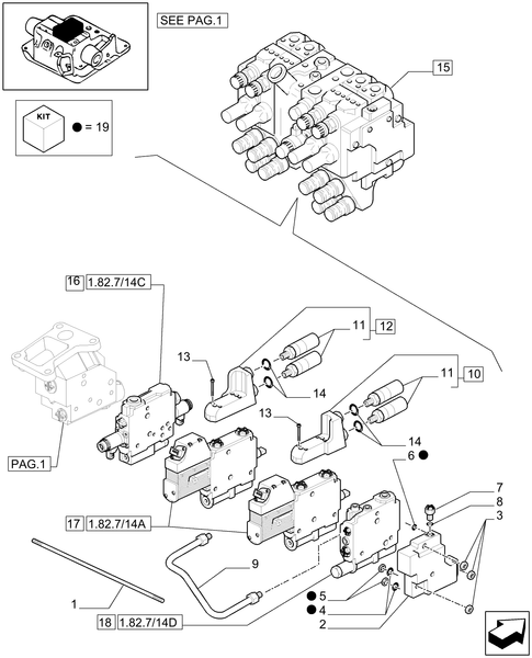TM175-1.82.7/15[02] - (VAR.718) BATTERY WITH FOUR CONTROL VALVES  WITH ELECTRONIC CONTROL - C5504