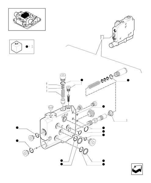 TM175-1.82.7/14D - (VAR.252-718) PRIORITY VALVE - COMPONENT PARTS