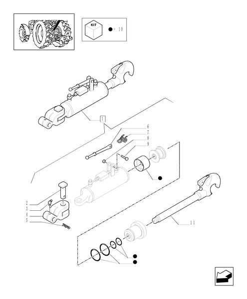 TM175-1.89.6/09I - 3RD POINT LINK - BREAKDOWN