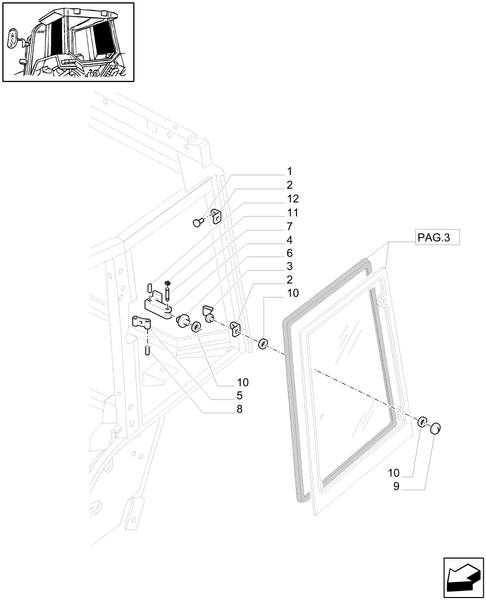 TM175-1.92.4[01] - CAB GLASS AND RELEVANT PARTS