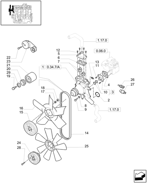 TM190-0.34.7 - WATER PUMP / FAN