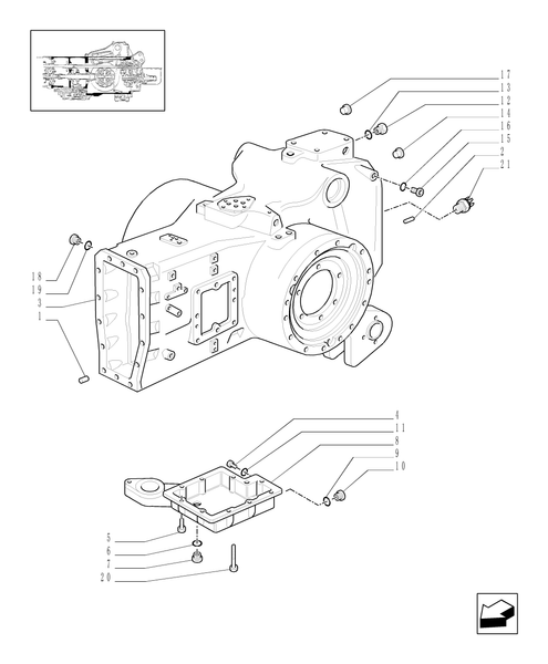 TM190-1.21.0/01[04] - HOUSING , GEARS
