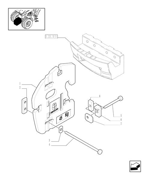 TM190-1.21.5/04 - (VAR.037-039) WEIGHT CARRIER
