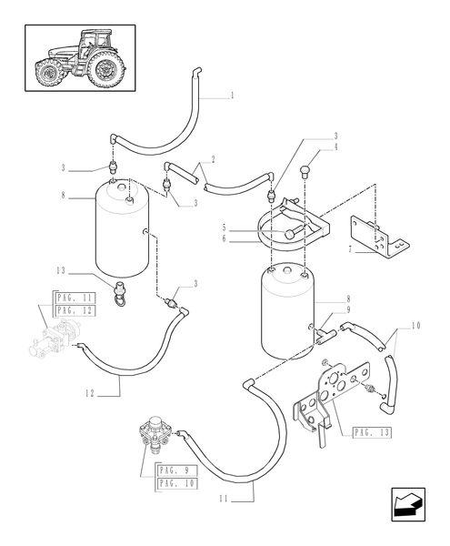 TM190-1.68.6/01[07] - (VAR.385) TRAILER AIR BRAKE GERMANY - AIR TANK AND PIPES