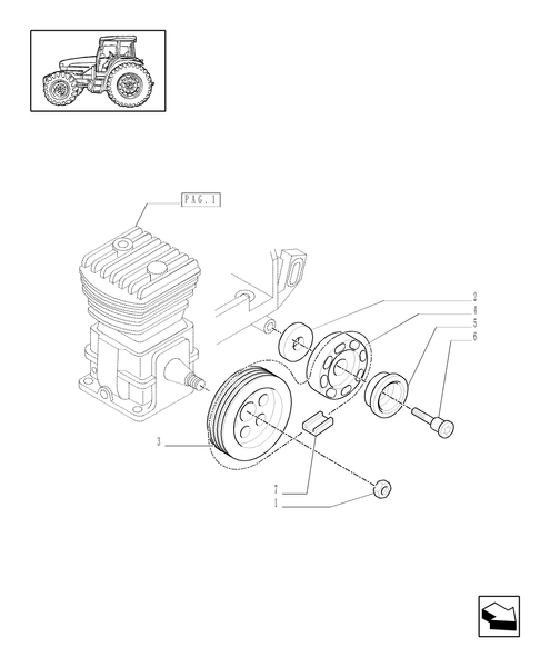 TM190-1.68.6/03[02] - (VAR.385/2) TRAILER AIR BRAKE ITALY - TRANSMISSION BRAKE PULLEY